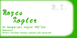 mozes kogler business card